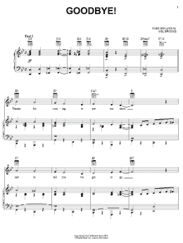 page one of Goodbye! (Piano, Vocal & Guitar Chords (Right-Hand Melody))