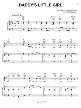 page one of Daddy's Little Girl (Piano, Vocal & Guitar Chords (Right-Hand Melody))