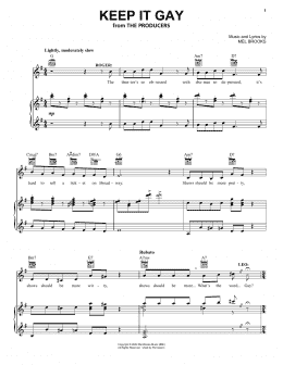 page one of Keep It Gay (Piano, Vocal & Guitar Chords (Right-Hand Melody))