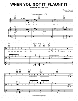 page one of When You Got It, Flaunt It (Piano, Vocal & Guitar Chords (Right-Hand Melody))