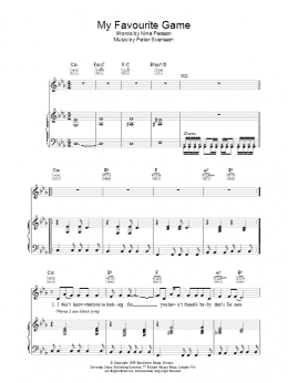 page one of My Favourite Game (Piano, Vocal & Guitar Chords)