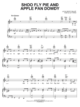 page one of Shoo Fly Pie And Apple Pan Dowdy (Piano, Vocal & Guitar Chords (Right-Hand Melody))