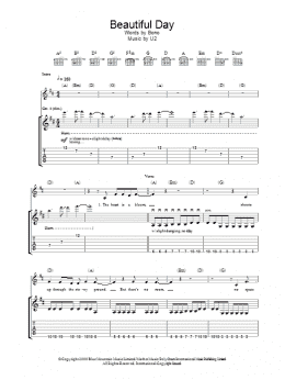 page one of Beautiful Day (Guitar Tab)