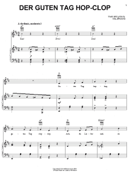 page one of Der Guten Tag Hop-Clop (Piano, Vocal & Guitar Chords (Right-Hand Melody))