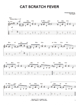 page one of Cat Scratch Fever (Easy Guitar Tab)