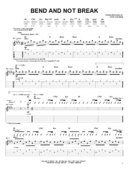 page one of Bend And Not Break (Guitar Tab)