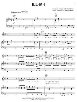 page one of Ill-M-I (Piano, Vocal & Guitar Chords (Right-Hand Melody))