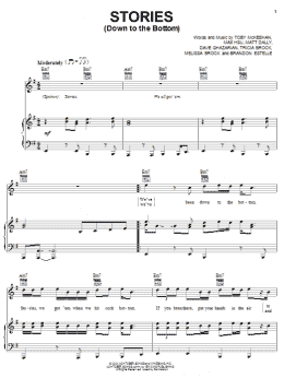 page one of Stories (Down To The Bottom) (Piano, Vocal & Guitar Chords (Right-Hand Melody))