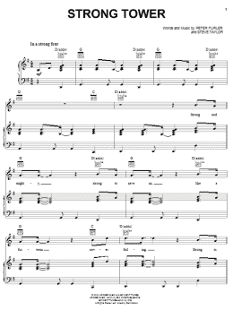 page one of Strong Tower (Piano, Vocal & Guitar Chords (Right-Hand Melody))