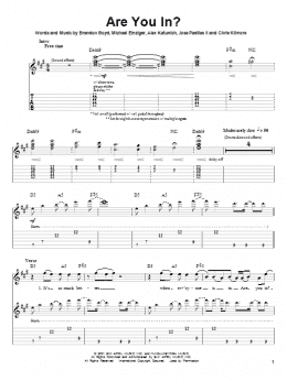 page one of Are You In? (Easy Guitar Tab)