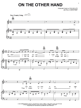 page one of On The Other Hand (Piano, Vocal & Guitar Chords (Right-Hand Melody))