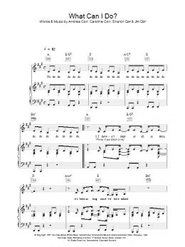 page one of What Can I Do? (Piano, Vocal & Guitar Chords)