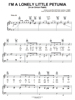 page one of I'm A Lonely Little Petunia (In An Onion Patch) (Piano, Vocal & Guitar Chords (Right-Hand Melody))