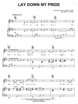 page one of Lay Down My Pride (Piano, Vocal & Guitar Chords (Right-Hand Melody))