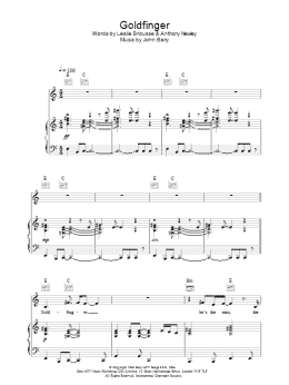 page one of Goldfinger (Piano, Vocal & Guitar Chords)