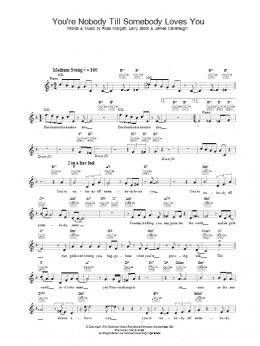 page one of You're Nobody 'Til Somebody Loves You (Lead Sheet / Fake Book)
