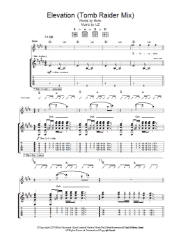 page one of Elevation (Tomb Raider Mix) (Guitar Tab)