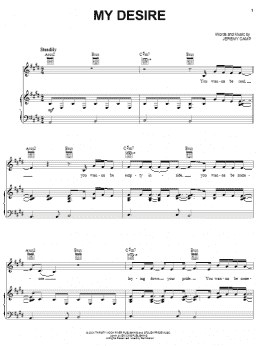 page one of My Desire (Piano, Vocal & Guitar Chords (Right-Hand Melody))