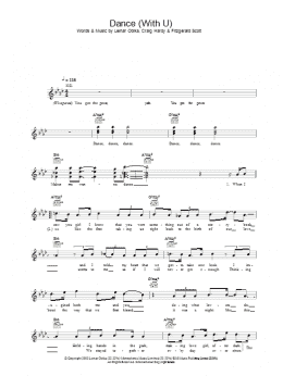 page one of Dance (With U) (Lead Sheet / Fake Book)