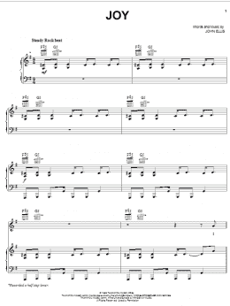 page one of Joy (Piano, Vocal & Guitar Chords (Right-Hand Melody))