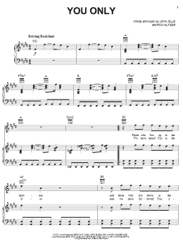 page one of You Only (Piano, Vocal & Guitar Chords (Right-Hand Melody))