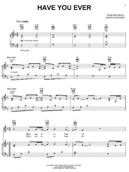 page one of Have You Ever (Piano, Vocal & Guitar Chords (Right-Hand Melody))