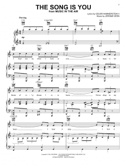 page one of The Song Is You (Piano, Vocal & Guitar Chords (Right-Hand Melody))