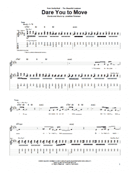 page one of Dare You To Move (Guitar Tab)