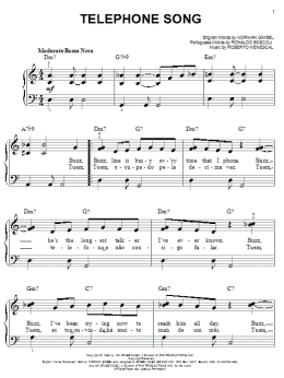 page one of Telephone Song (feat. Astrud Gilberto) (Easy Piano)