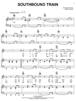 page one of Southbound Train (Piano, Vocal & Guitar Chords (Right-Hand Melody))