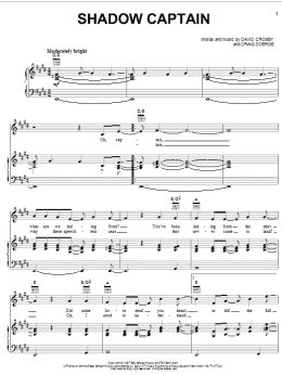 page one of Shadow Captain (Piano, Vocal & Guitar Chords (Right-Hand Melody))