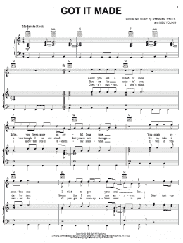 page one of Got It Made (Piano, Vocal & Guitar Chords (Right-Hand Melody))