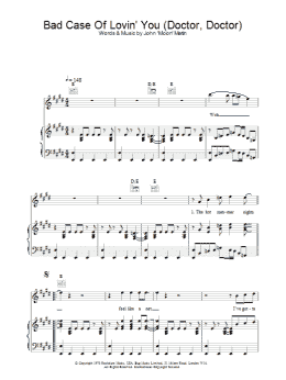 page one of Bad Case Of Lovin' You (Doctor, Doctor) (Piano, Vocal & Guitar Chords)