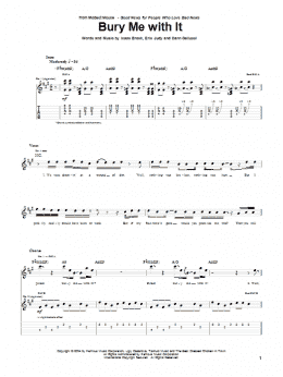 page one of Bury Me With It (Guitar Tab)