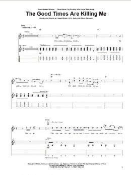 page one of The Good Times Are Killing Me (Guitar Tab)