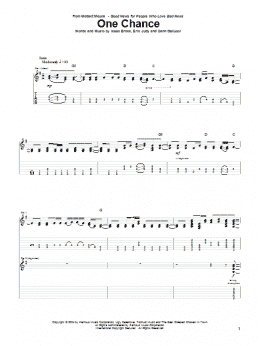 page one of One Chance (Guitar Tab)