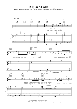page one of If I Found Out (Piano, Vocal & Guitar Chords)