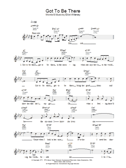 page one of Got To Be There (Lead Sheet / Fake Book)