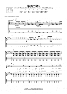 page one of Nancy Boy (Guitar Tab)