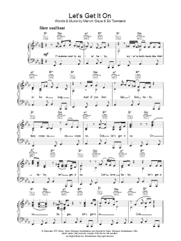 page one of Let's Get It On (Piano, Vocal & Guitar Chords)