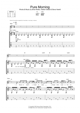 page one of Pure Morning (Guitar Tab)