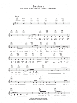page one of Sanctuary (Lead Sheet / Fake Book)