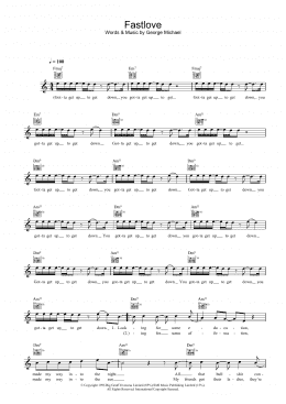 page one of Fastlove (Lead Sheet / Fake Book)
