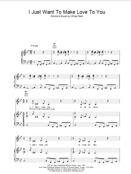 page one of I Just Want To Make Love To You (Piano, Vocal & Guitar Chords)