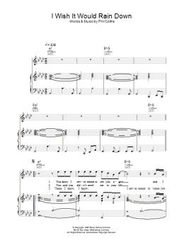 page one of I Wish It Would Rain Down (Piano, Vocal & Guitar Chords)