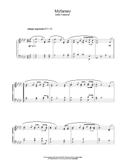 page one of Myfanwy (Piano Solo)