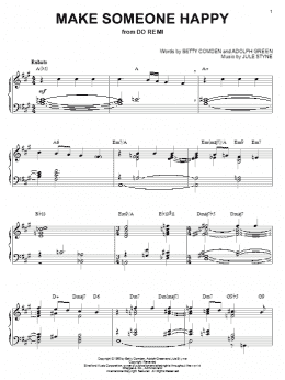 page one of Make Someone Happy (from Do Re Mi) (Piano Solo)
