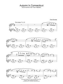 page one of Autumn In Connecticut (Piano Solo)