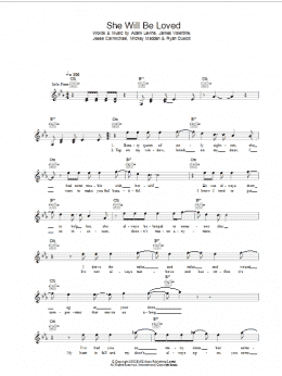 page one of She Will Be Loved (Lead Sheet / Fake Book)