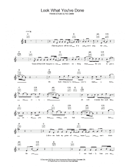 page one of Look What You've Done (Lead Sheet / Fake Book)